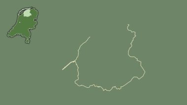 Friesland, Hollanda, boşaltılmış ve izole edilmiş. Uydu