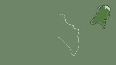 Groningen, Hollanda, dışlanmış ve izole edilmiş. Uydu