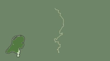 Limburg, Hollanda, çıkarılmış ve izole edilmiş. Uydu