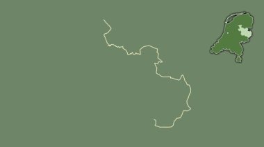 Overijssel, Hollanda, çıkarılmış ve izole edilmiş. Uydu