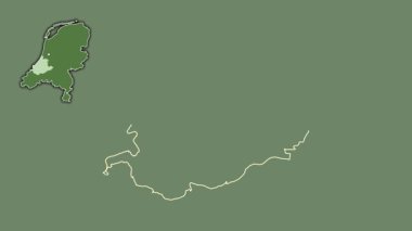 Zuid-Holland, Hollanda, sürülmüş ve izole edilmiş. Uydu