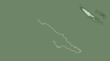 Nord, New Caledonia, boşaltılmış ve izole edilmiş. Uydu