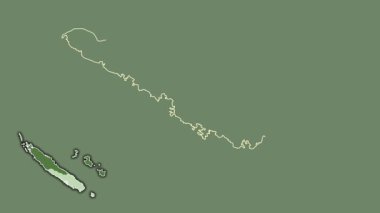 Sud, New Caledonia, boşaltılmış ve izole edilmiş. Uydu