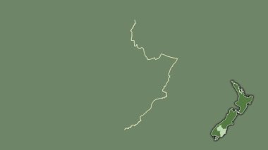 Otago, Yeni Zelanda, boşaltılmış ve izole edilmiş. Uydu