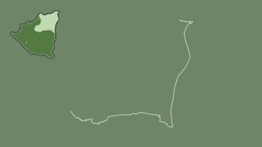 Atlantico Norte, Nikaragua, çıkarılmış ve izole edilmiş. Uydu