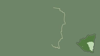 Atlantico Sur, Nikaragua, sürülmüş ve izole edilmiş. Uydu