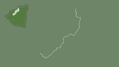 Jinotega, Nikaragua, çıkarılmış ve izole edilmiş. Uydu