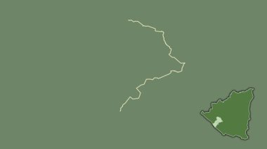 Managua, Nikaragua, çıkarılmış ve izole edilmiş. Uydu