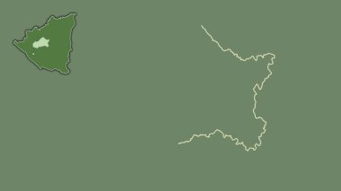 Matagalpa, Nikaragua, çıkarılmış ve izole edilmiş. Uydu