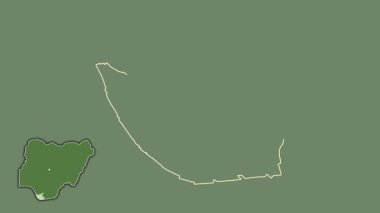 Bayelsa, Nijerya, soyutlanmış ve soyutlanmış. Uydu