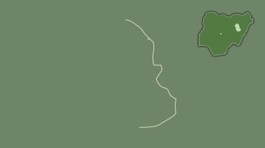 Gombe, Nijerya, soyutlanmış ve soyutlanmış. Uydu