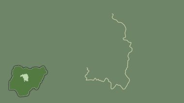 Kaduna, Nijerya, soyutlanmış ve soyutlanmış. Uydu