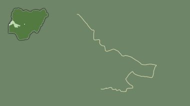 Kwara, Nijerya, soyutlanmış ve soyutlanmış. Uydu