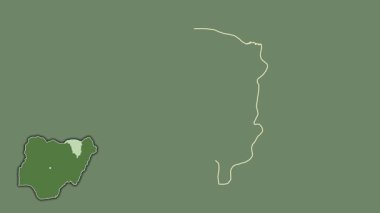 Yobe, Nijerya, soyutlanmış ve soyutlanmış. Uydu