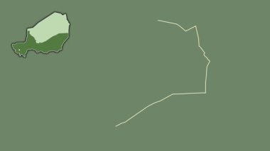 Agadez, Nijer, soyutlanmış ve dışlanmış. Uydu