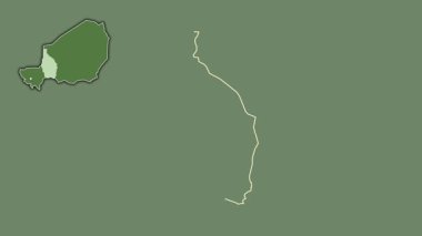 Tahoua, Nijer, soyutlanmış ve soyutlanmış. Uydu