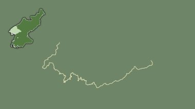 P 'yongan-bukto, Kuzey Kore, sürüldü ve izole edildi. Uydu