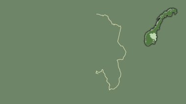 Innlandet, Norveç, dışlanmış ve izole edilmiş. Uydu