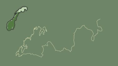 Troms og Finnmark, Norveç, çıkarıldı ve izole edildi. Uydu
