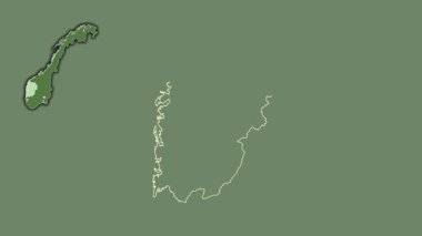 Vestland, Norveç, boşaltılmış ve izole edilmiş. Uydu