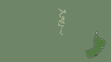 Musandam, Umman, soyutlanmış ve soyutlanmış. Uydu