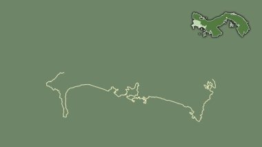 Chiriqui, Panama, soyutlanmış ve soyutlanmış. Uydu