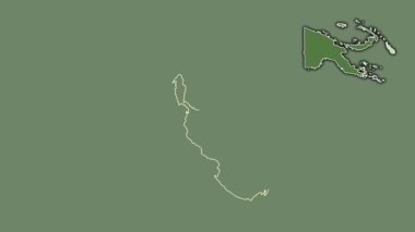 Bougainville, Papua Yeni Gine, boşaltılmış ve izole edilmiş. Uydu