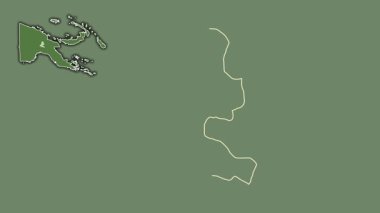 Chimbu, Papua Yeni Gine, sürülmüş ve izole edilmiş. Uydu