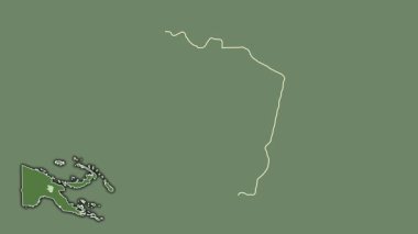 Doğu İskoçya, Papua Yeni Gine, çıkarılmış ve izole edilmiş. Uydu