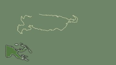 Manus, Papua Yeni Gine, soyutlanmış ve soyutlanmış. Uydu