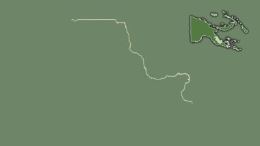 Oro, Papua Yeni Gine, soyutlanmış ve soyutlanmış. Uydu