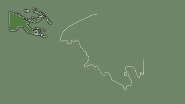 Port Moresby, Papua Yeni Gine, boşaltılmış ve izole edilmiş. Uydu