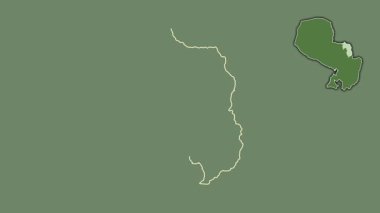 Amambay, Paraguay, soyutlanmış ve soyutlanmış. Uydu