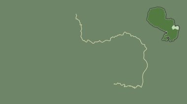 Canindeyu, Paraguay, soyutlanmış ve soyutlanmış. Uydu