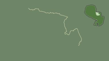 Concepcion, Paraguay, soyutlanmış ve soyutlanmış. Uydu