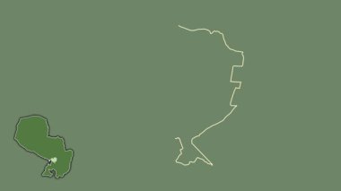 Cordillera, Paraguay, çıkarılmış ve izole edilmiş. Uydu