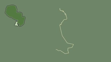 Neembucu, Paraguay, soyutlanmış ve soyutlanmış. Uydu