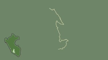 Ayacucho, Peru, soyutlanmış ve soyutlanmış. Uydu