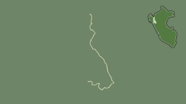 Cajamarca, Peru, boşaltılmış ve izole edilmiş. Uydu