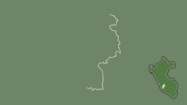 Huancavelica, Peru, soyutlanmış ve soyutlanmış. Uydu