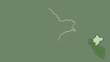 Loreto, Peru, soyutlanmış ve soyutlanmış. Uydu