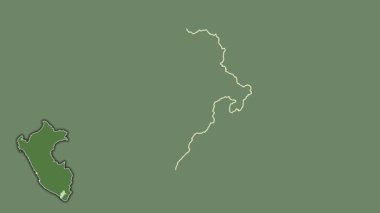 Moquegua, Peru, soyutlanmış ve dışlanmış. Uydu