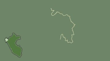 Piura, Peru, soyutlanmış ve soyutlanmış. Uydu