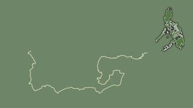 Albay, Filipinler, sürülmüş ve izole edilmiş. Uydu