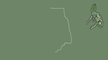 Bukidnon, Filipinler, boşaltılmış ve izole edilmiş. Uydu