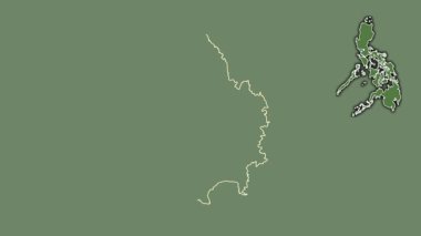 Katanduanes, Filipinler, sökülmüş ve izole edilmiş. Uydu