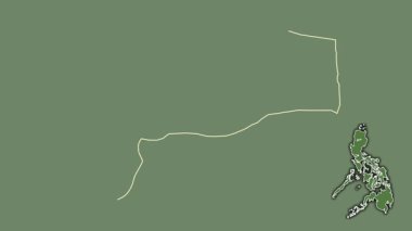 Filipinler 'deki Dağ Bölgesi, boşaltılmış ve izole edilmiş. Uydu