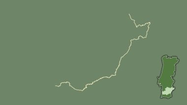 Beja, Portekiz, dışlanmış ve izole edilmiş. Uydu