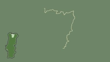 Vila Real, Portekiz, çıkarılmış ve izole edilmiş. Uydu