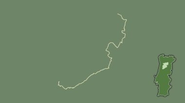 Viseu, Portekiz, dışlanmış ve izole edilmiş. Uydu